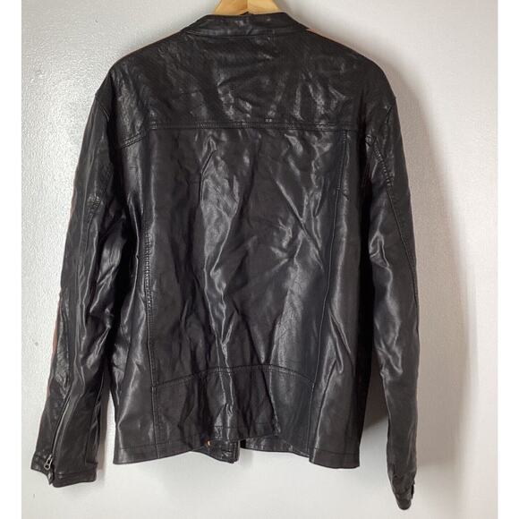 Y2K vintage WILSONS black MOTORCYCLE cafe racer XXL black jacket racing - Picture 7 of 11